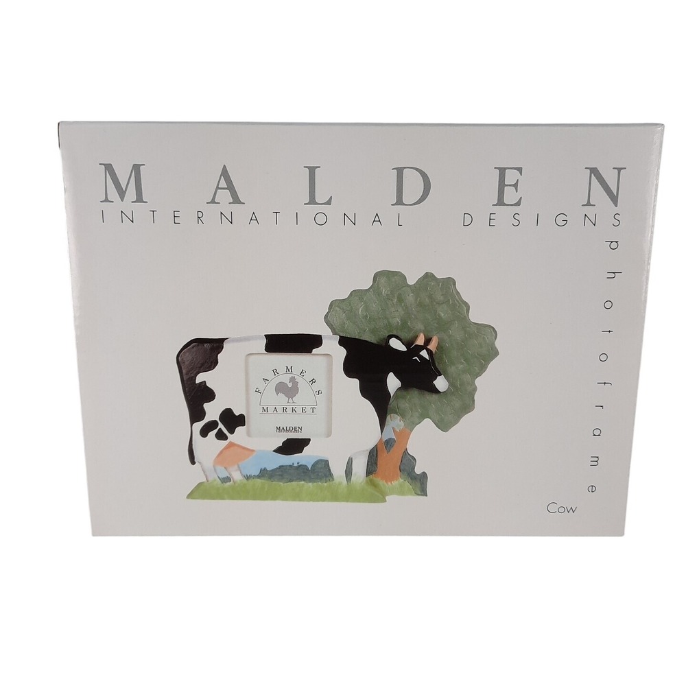 Malden International Designs Cow Photo Frame Farmers Market 2.5 x 2.5